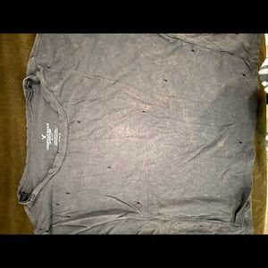 ae cropped distressed tee